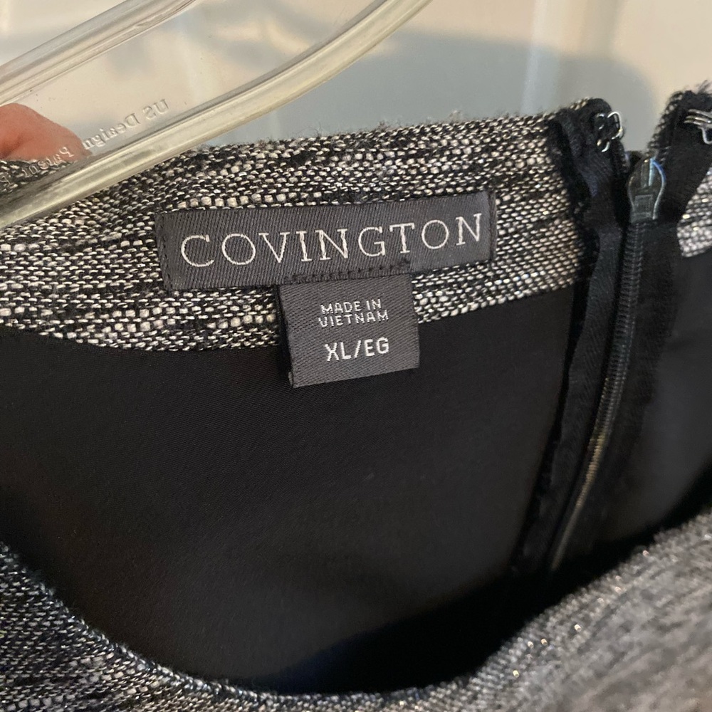 Covington Charcoal and Black Textured Dress